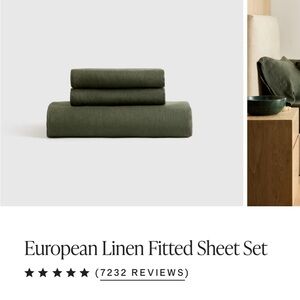 Quince European Linen Fitted Sheet Set